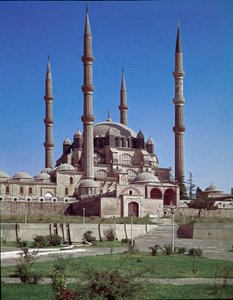 Vista da Mesquita de Selimiye (1575) de Ottoman School