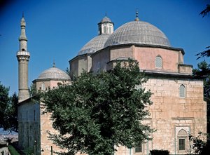 Vista da mesquita verde de Ottoman School