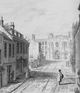 West Gate Winchester olhando para o oeste, c.1830