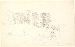 Paisagem com árvores. de P.C. Skovgaard