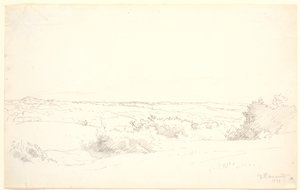 Vista de uma paisagem montanhosa. de P.C. Skovgaard