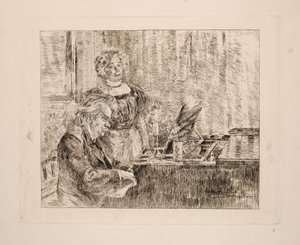 Edvard e Nina Grieg ao piano de Peder Severin Krøyer
