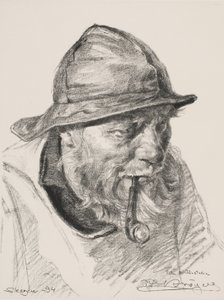 Cabeça de um pescador Skagen de Peder Severin Krøyer