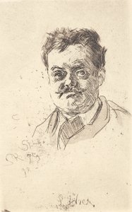 Retrato de Carl Locher, um rosto de Peder Severin Krøyer