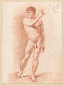 Nu masculino em pé, visto de frente (1º prêmio 1815) de P. Luypen