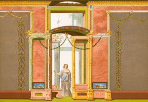 Decoração da parede de Pompeia