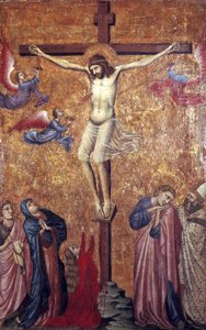 A Crucificação, parte de um díptico, início do século XIV