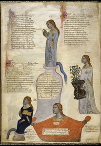 Quatro Musas da Regia Carmina por Convenevole da Prato