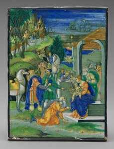 Painel com a Adoração dos Magos de Painted by Nicola da Urbino