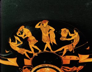 Os guerreiros vestem as suas armaduras, um jovem corta o seu longo cabelo ... de Painter Makron