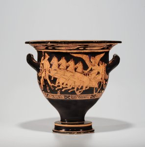 Sino-krater ático de figura vermelha, c.390-370 AC de Painter of London F64