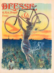 Cartaz da Arte Nova Francesa para Deesse Bicycles, c.1898 (litografia)