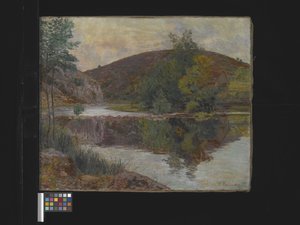 Paisagem fluvial, data desconhecida (óleo sobre tela) de Palma Daillion d