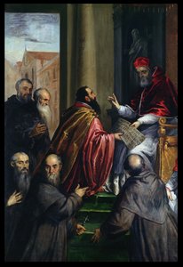 Papa Paulo IV entregando um estatuto de Palma Il Giovane