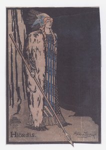 Ellen Terry da Hiordis em Os Vikings de Ibsen de Pamela Colman Smith