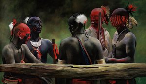 Contra a vedação, 2004 (pastel) de Pamela Patrick White