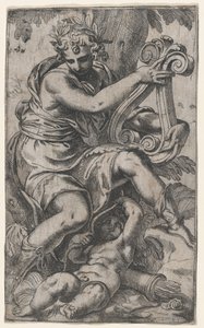 Cupido e Apolo com uma lira, ca. 1568., c. 1568.
