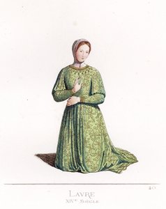 Laure de Sade (1310-1348) - Laura de Petrarca, a partir de um retrato de Simone Martini