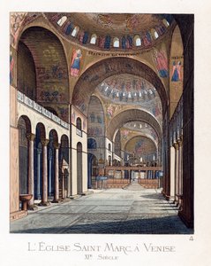 O interior da Basílica de San Marco em Veneza (Itália)
