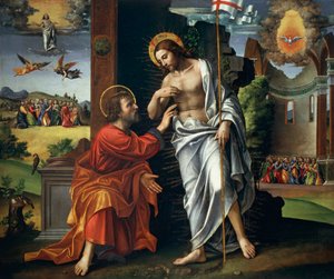 Cristo e Tomé Duvidoso, de Paolo Cavazzola (1486-1522)