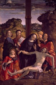 Deposição de Cristo, detalhe de Políptico da Paixão de Paolo Cavazzola (1486-1522)