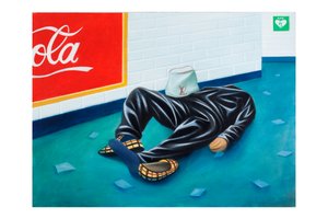 Mythologica n°5: Zeus, 2025 (óleo sobre painel de madeira) de Paolo Perfranceschi