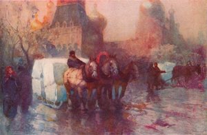 Transporte de gelo em Moscou, século c19
