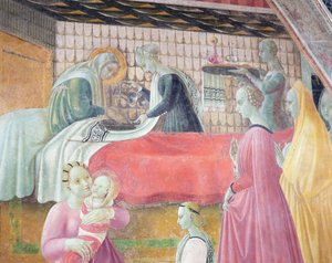 Nascimento da Virgem, da Capela da Assunção, 1440 de Paolo Uccello