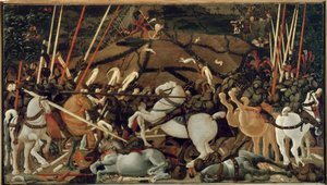A Batalha de San Romano em 1432: A Destruição de Bernardino della Carda de Paolo Uccello