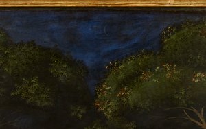A caça na floresta, c.1465-70 óleo no detalhe do painel de 100861 de Paolo Uccello