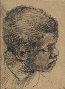 Cabeça de um menino negro, do século XVI. de Paolo Veronese