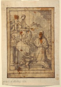 Desenho, Virgem e menino em glória, ca. 1600-1700