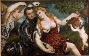 Alegoria de Victoire (Pintura de Paris Bordone