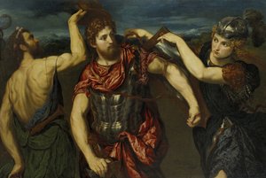 Perseus Armado por Mercúrio e Minerva de Paris Bordone