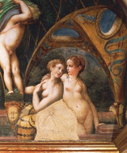 Par de ninfas, de Mito de Diana e Actaeon de Parmigianino