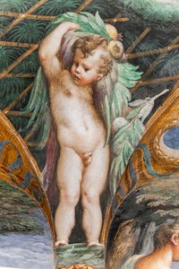 Putto, da Sala de Diana e Actaeon, detalhe de 2384753 de Parmigianino