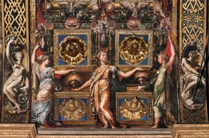 As Três Virgens Sábias e as Três Virgens Loucas, detalhe de 3660863 de Parmigianino