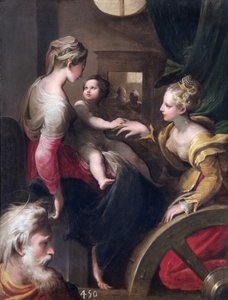 O Casamento Místico de Santa Catarina (óleo sobre tela) de Parmigianino (1503 40) (after)