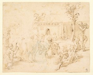 Cena rústica de Parmigianino