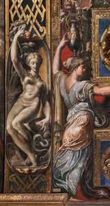 As Três Virgens Sábias e as Três Virgens Loucas, detalhe de 3660863 de Parmigianino