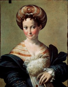 A pintura favorita ou escrava turca de Francesco Mazzola Il Parmigianino chamada The Parmesan (1503-1540) 1530 aproximadamente. Sol. 67x53 cm Parma, Galeria Nacional de Parmigianino