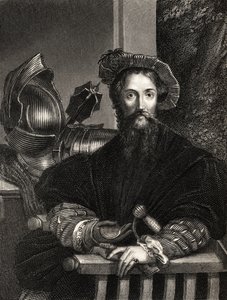 Cristóvão Colombo (1451-1506) (gravura) de Parmigianino
