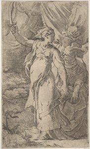 Judith, início do século XVI. de Parmigianino