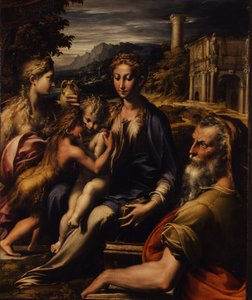 Madonna e criança com Santa Madonna di San Zaccaria, c.1535 de Parmigianino