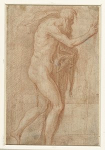 Homem levantando o dedo em aviso de Parmigianino