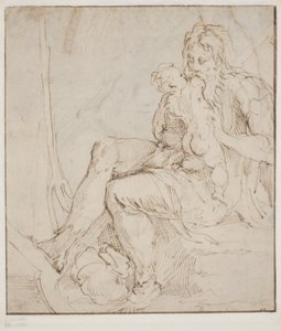 Saturno/Cronos devora um de seus filhos de Parmigianino
