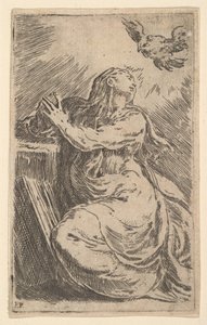 A Anunciação, início do século XVI. de Parmigianino