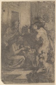 A Natividade, c. 1527-30. de Parmigianino