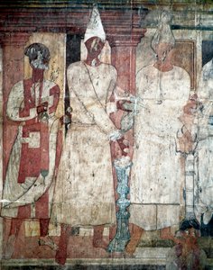 Império Parthian: "Sacrifício de Conon" Fresco do Templo dos Deuses Palmirenianos ou Templo de Bel
