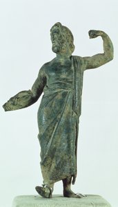 Figura Shami, possivelmente Zeus ou Poseidon, recuperada do templo em ruínas na cidade de Nehavand (conhecida como Laodicéia), Irã (bronze)